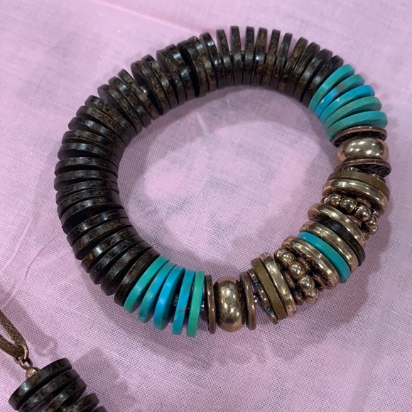 Necklace and Bracelet Set from Recto Verso 🤎💚🤎 (N124) - Picture 4 of 4